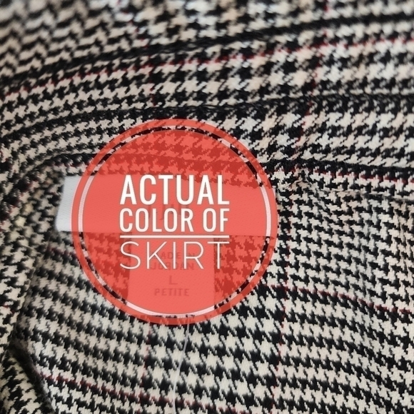 J. Jill Black and Gray Side Slit Pull On Mini Skirt Women’s L Petite NWT - Picture 9 of 9
